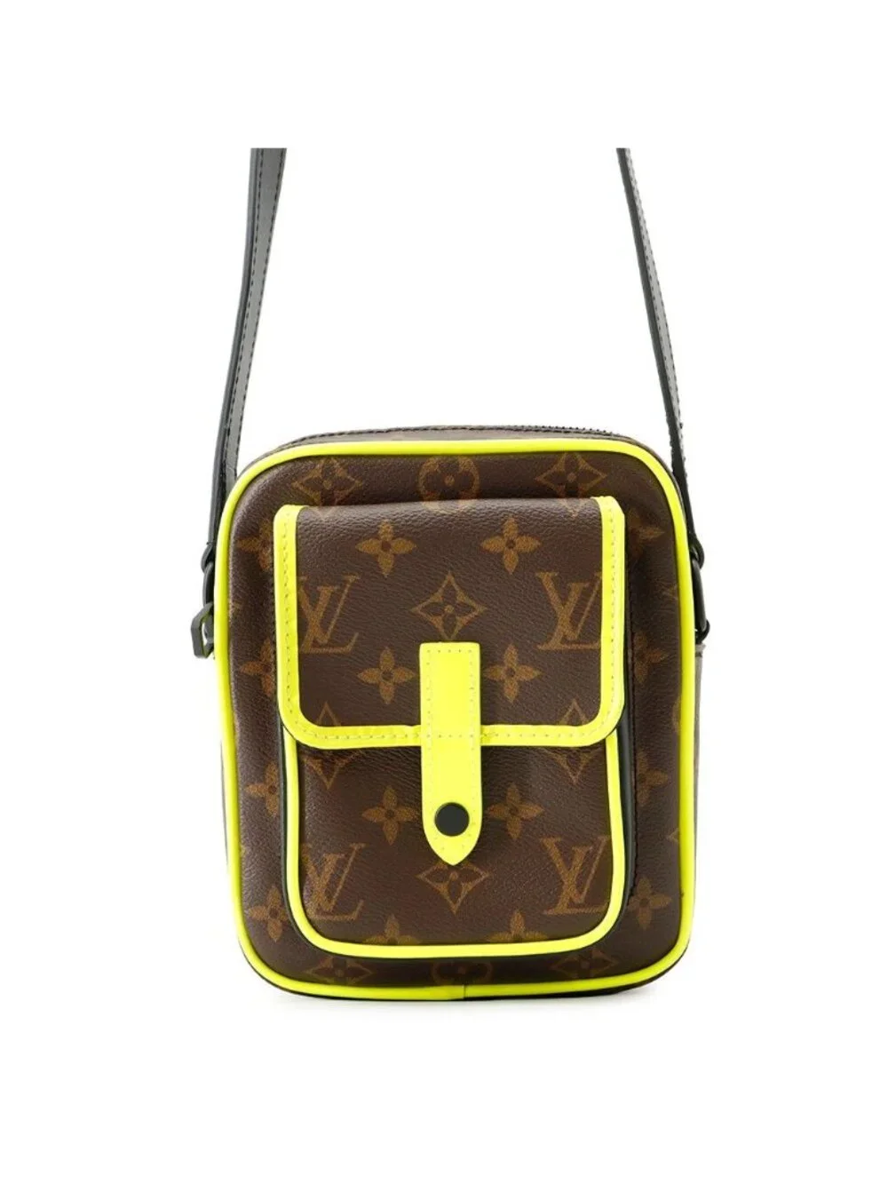Louis Vuitton Shoulder Bag Monogram Macassar Christopher Wearable Wallet Black